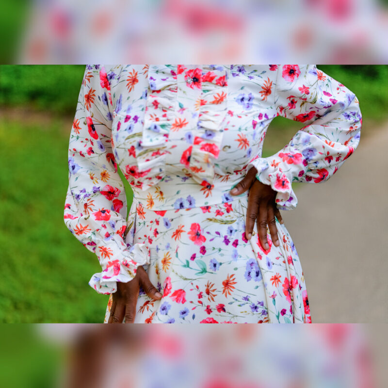 Luxury Raffy Floral Dress - Image 5